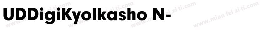 UDDigiKyolkasho N字体转换